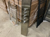 Chrome Thermostatic Shower Tower with Rain Head, Waterfall Head, Body Jets and Hand Shower - 3