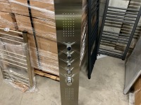 Chrome Thermostatic Shower Tower with Rain Head, Waterfall Head, Body Jets and Hand Shower (Damaged) - 3