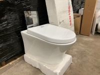 Wall Hung Toilet Bundle to Include 100-120cm Wall Hung Frame, Flush Plate and Rimless Wall Hung WC with Soft Closing Seat - 2