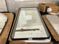 1200mm x 600mm Black Frame LED Mirror with sensor on/off and Heated Demister Pad - Horizontal Or Portrait (Damaged)