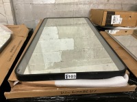 1200mm x 600mm Black Frame LED Mirror with sensor on/off and Heated Demister Pad - Horizontal Or Portrait (Damaged) - 6