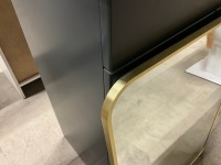 700mm x 500mm Brushed Brass Frame LED Mirror with 1200 x 500 Brass Heated Towel Radiator - 2