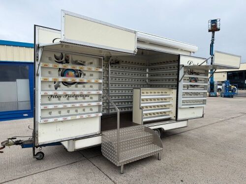 APPROX. 12ft x 6ft BUTLER TWIN AXLE EXHIBITION DISPLAY BOX TRAILER&nbsp;