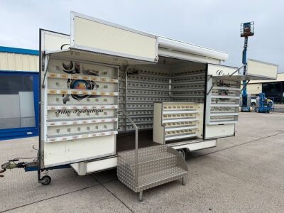 APPROX. 12ft x 6ft BUTLER TWIN AXLE EXHIBITION DISPLAY BOX TRAILER&nbsp;