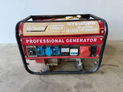 MUNICH TOOLS MT8500WB AIR COOLED GENERATOR