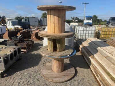3No. ASSORTED WOODEN CABLE REELS