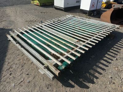 2No. APPROX. 9FT X 7FT GALVINISED GATES