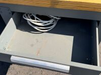 APPROX. 4ft x 2ft WORK BENCH C/W VICE & DRAWERS - 6