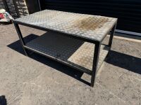 APPROX. 4ft x 3ft METAL WORK BENCH - 2