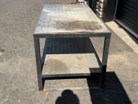APPROX. 4ft x 3ft METAL WORK BENCH - 3