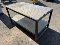 APPROX. 4ft x 3ft METAL WORK BENCH - 5