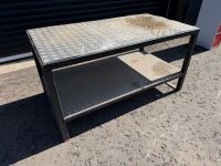 APPROX. 4ft x 3ft METAL WORK BENCH - 6