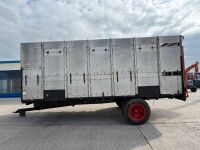 APPROX. 18ft x 8ft THORNE TRACTOR DRAWN LIVESTOCK TRAILER - 3