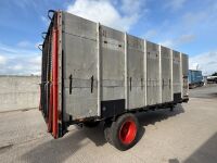 APPROX. 18ft x 8ft THORNE TRACTOR DRAWN LIVESTOCK TRAILER - 6