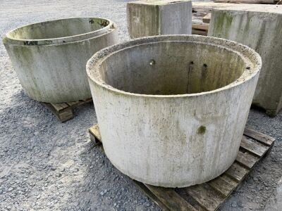 2No. ASSORTED CONCRETE RISERS