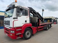 MAN TGA26.360 6X2 26 TON FLATBED CRANE LORRY - 3