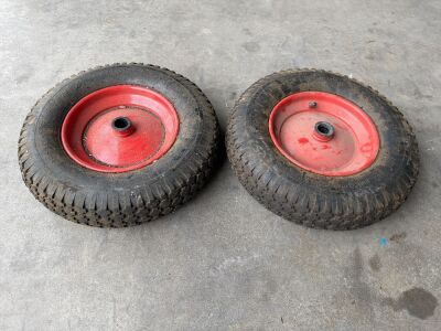 2No. WHEEL BARROW WHEELS