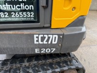 VOLVO EC27D 2.7 TON MINI DIGGER&nbsp; - 3