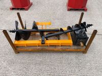 UNUSED HYDRAULIC AUGER DRIVE UNIT & 2 No. ASSORTED AUGERS TO SUIT SKID STEER LOADER - 2