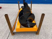 UNUSED HYDRAULIC AUGER DRIVE UNIT & 2 No. ASSORTED AUGERS TO SUIT SKID STEER LOADER - 7