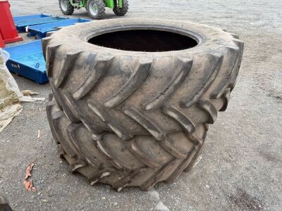 2No. 550/65R42 PART WORN TRACTOR TYRES