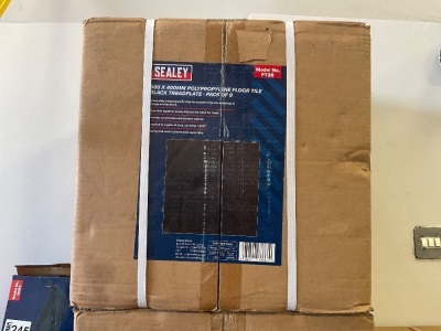 9No. UNUSED SEALEY 400mm x 400mm POLYPROPYLENE FLOOR TILES