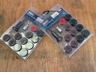 2No. UNUSED SEALEY 14 PIECE STUB HUB CLEANERS