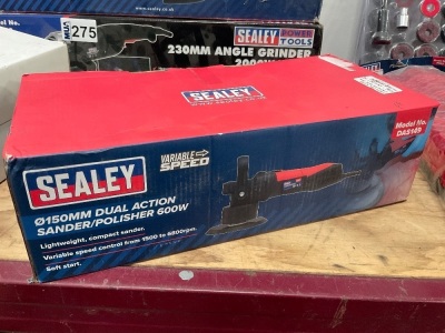 UNUSED SEALEY 240v 150mm DUAL ACTION SANDER/POLISHER