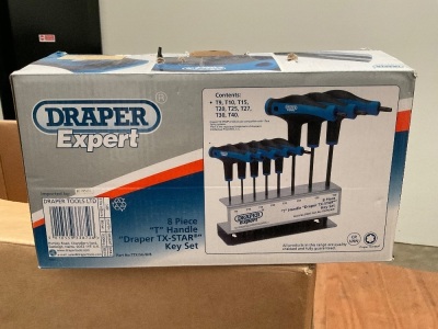 UNUSED DRAPER 8 PIECE T-HANDLE KEY SET