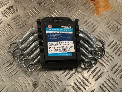 UNUSED BLUESPOT 5 PIECE OBSTRUCTION SPANNER SET