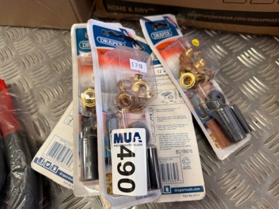 5No. UNUSED DRAPER BRASS GROMMIT SETS
