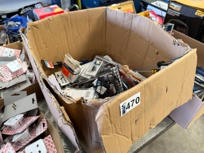 BOX LOT TO INC. UNUSED TOOLS & ACCESSORIES