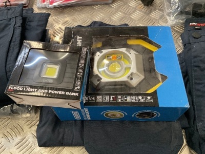 UNUSED DRAPER RECHARGABLE WORKLIGHT & DRAPER FLOODLIGHT / POWER BANK
