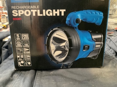 UNUSED DRAPER RECHARGABLE SPOT LIGHT