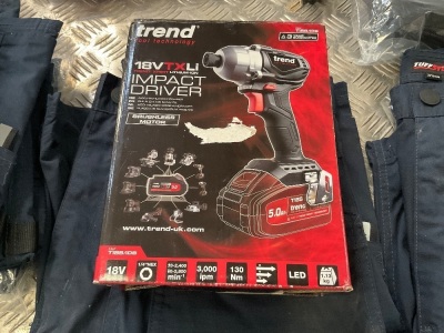 UNUSED TREND 18V CORDLESS IMPACT DRIVER (UNIT ONLY)