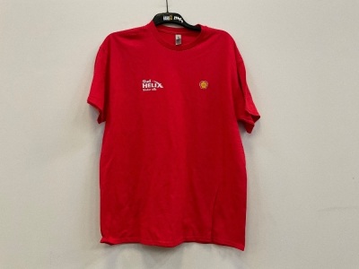 BOX LOT TO INC. ASSORTED UNUSED SHELL POLO T-SHIRTS