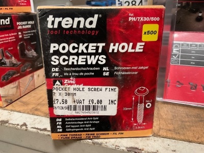 UNUSED TREND 500 PIECE 30mm POCKET SCREWS