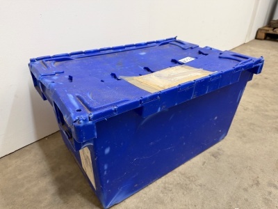 BLUE PLASTIC STORAGE BOX