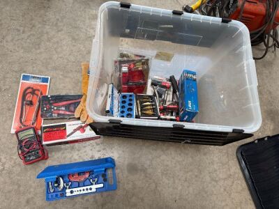 BOX LOT TO INC. ASSORTED UNUSED TOOLS