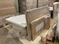 1700mm Right Hand Square Shower Bath with Bath Panel and Shower Screen - 12