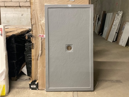 1600mm x 900mm Walk-in Shower Enclosure to inclue Black Slate Effect Shower Tray & Waste, 1 x 1100mm Wetroom 8mm Screen & 1 x 900mm 8mm Wetroom Screen