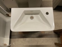 500mm 2 Door Anthracite Cloakroom Vanity unit with 1 Tap Hole Ceramic Basin - 3