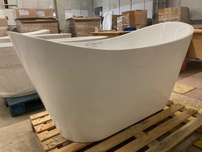 1500mm x 800mm Double Ended Slipper Modern Freestanding Bath