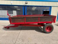 APPROX. 10ft x 6ft MASSEY FERGUSON DROPSIDE TIPPING TRAILER - 4