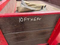 APPROX. 10ft x 6ft MASSEY FERGUSON DROPSIDE TIPPING TRAILER - 10