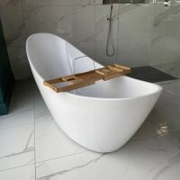 Vikto Benson Elemi Modern Freestanding Slipper Bath 1750mm x 750mm - 8