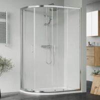 Nuie 1200 x 900 Offset Quadrant Shower Enclosure with matching Low Profile Shower Tray Left Hand - 6