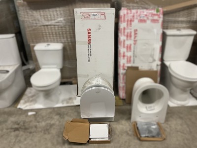 Wall Hung Toilet Bundle Inc. 100-120cm Wall Hung Frame, Chrome Flush Plate and Rimless Wall Hung WC with Soft Closing Seat