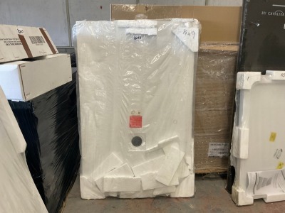 Nuie Slimline White Slate Effect Rectangular Shower Tray 1400mm x 900mm