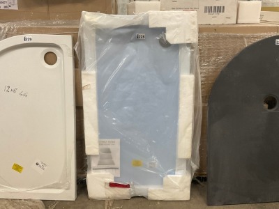 1300mm x 700mm Rectangle Acrylic Capped Stone Resin Low Profile Shower Tray